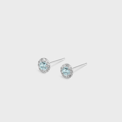 Gemstone Halo Studs