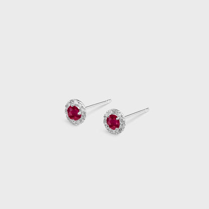 Gemstone Halo Studs