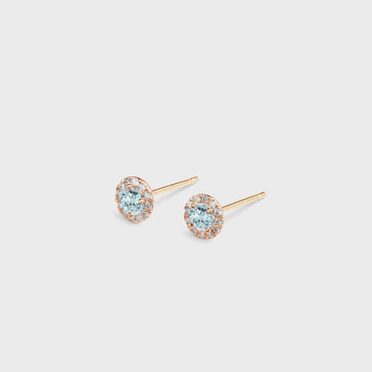 Gemstone Halo Studs