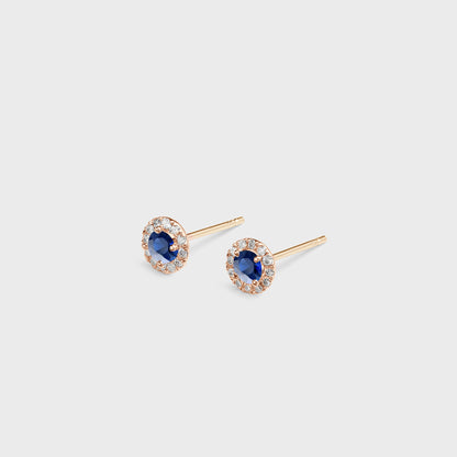Gemstone Halo Studs