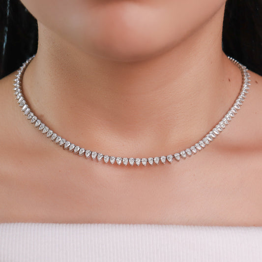 Pear Shape Tennis Necklace
