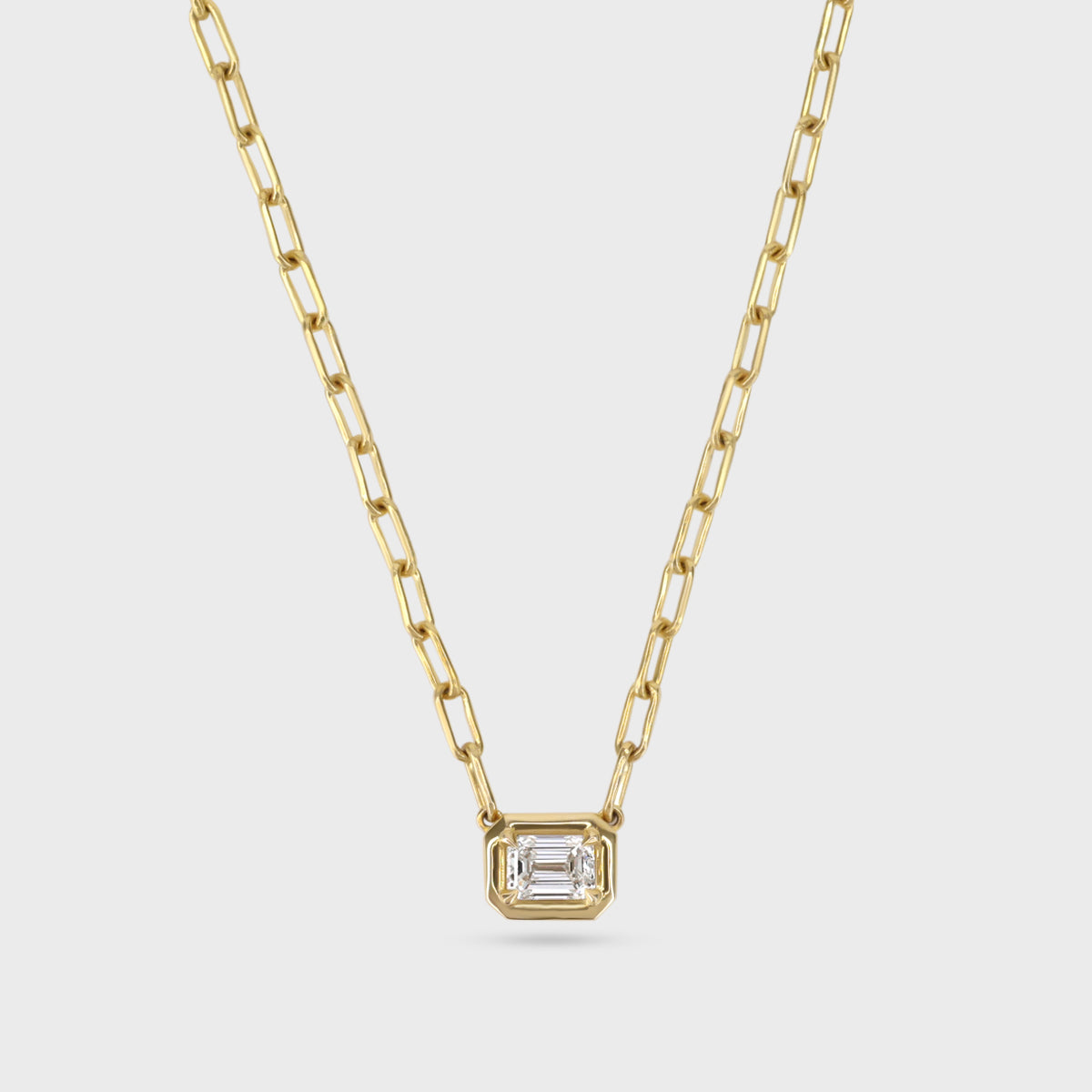 Colette Emerald Cut Diamond Pendant