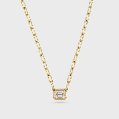 Colette Emerald Cut Diamond Pendant