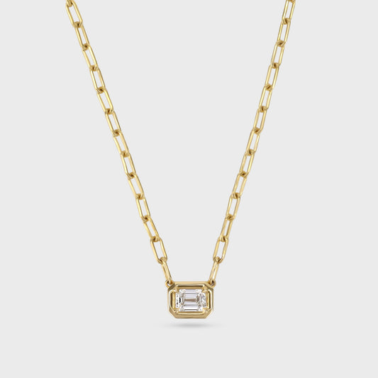Colette Emerald Cut Diamond Pendant