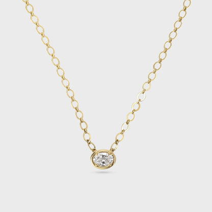 Colette Oval Diamond Pendant