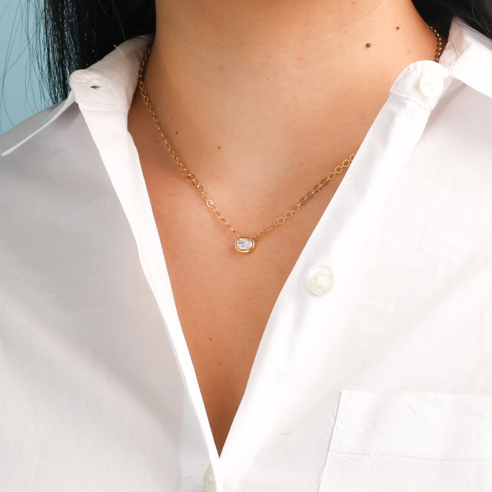 Colette Oval Diamond Pendant