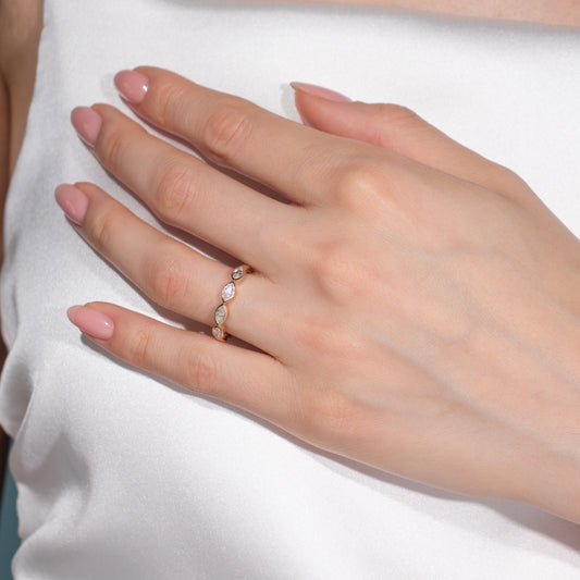 Bezel Set Marquise Band