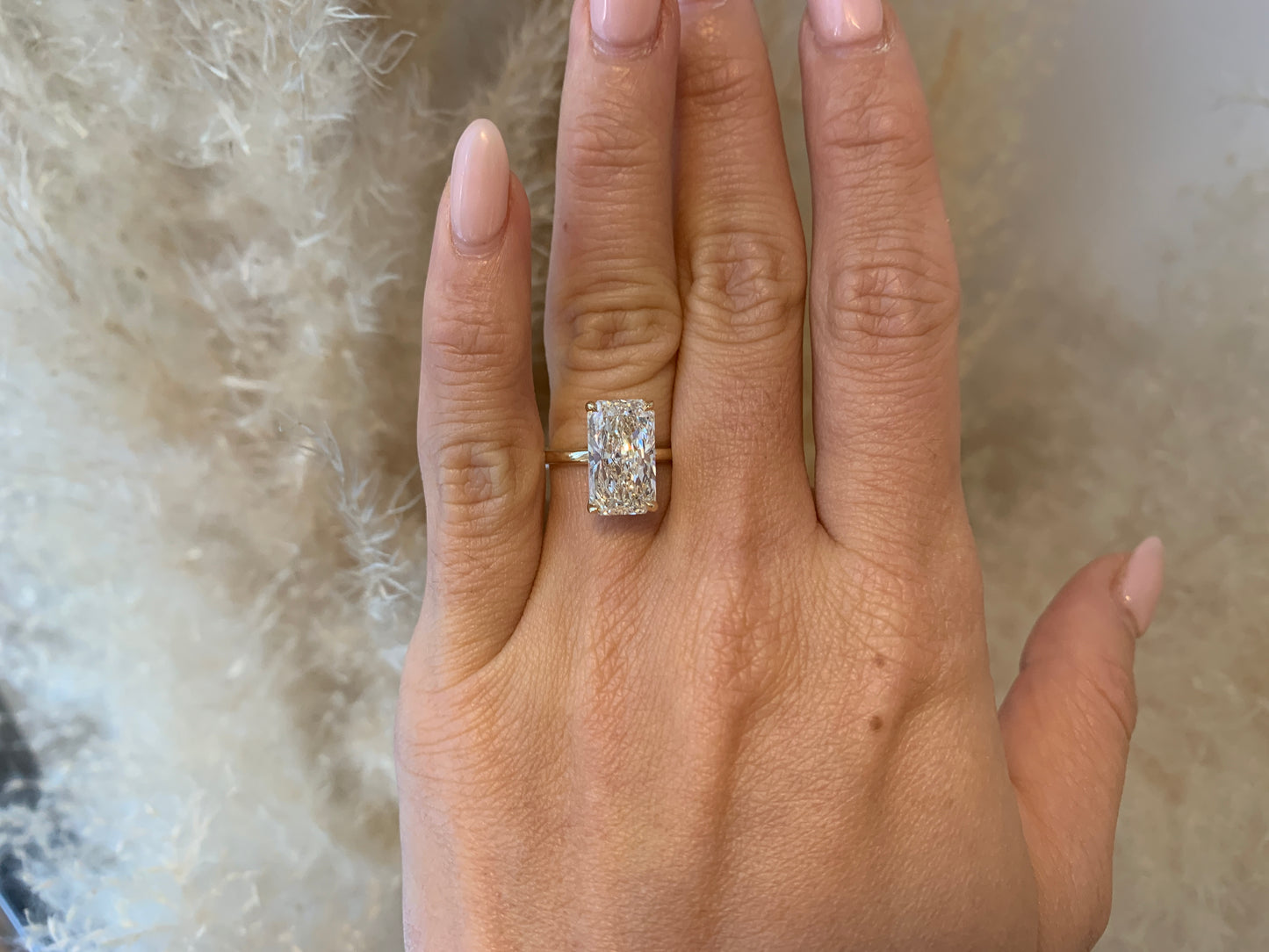 4.01ct Radiant Engagement Ring