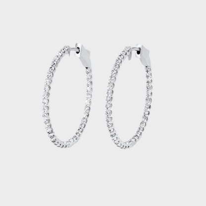 Inside Out Diamond Hoops