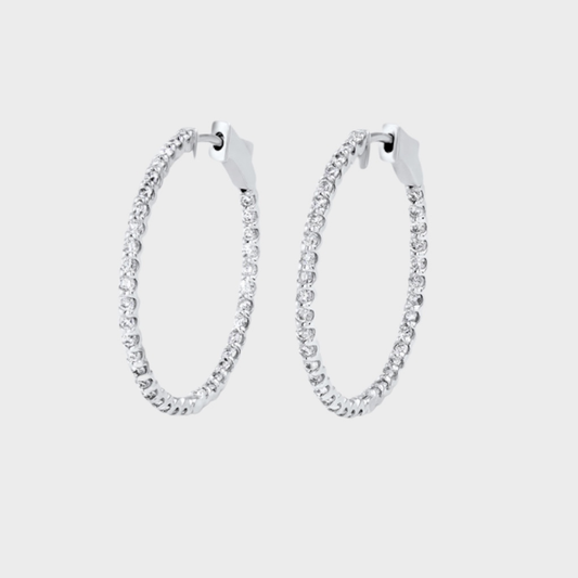 Inside Out Diamond Hoops