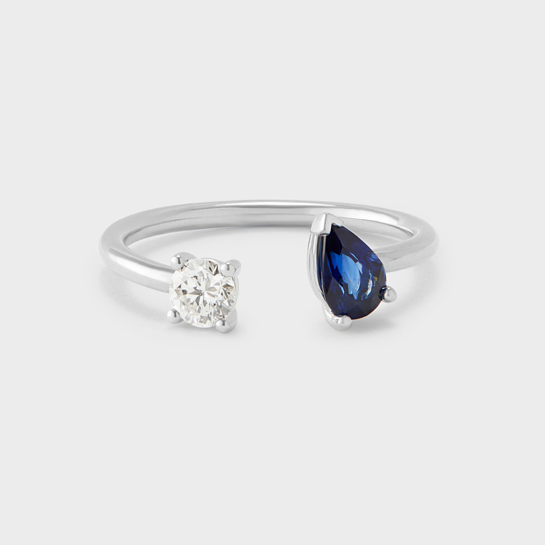 Gemstone Irene Toi et Moi Ring