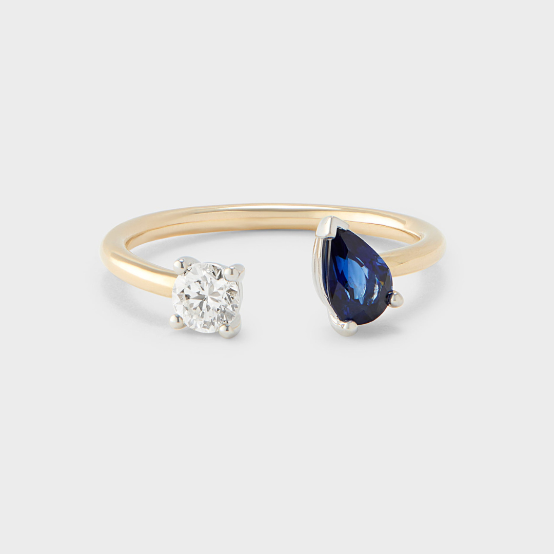 Gemstone Irene Toi et Moi Ring