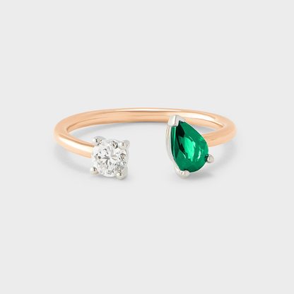 Gemstone Irene Toi et Moi Ring