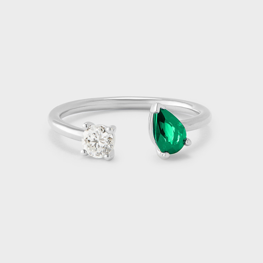Gemstone Irene Toi et Moi Ring