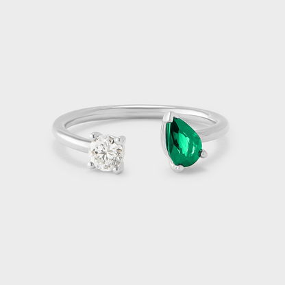 Gemstone Irene Toi et Moi Ring