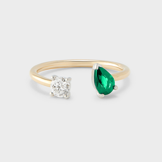Gemstone Irene Toi et Moi Ring
