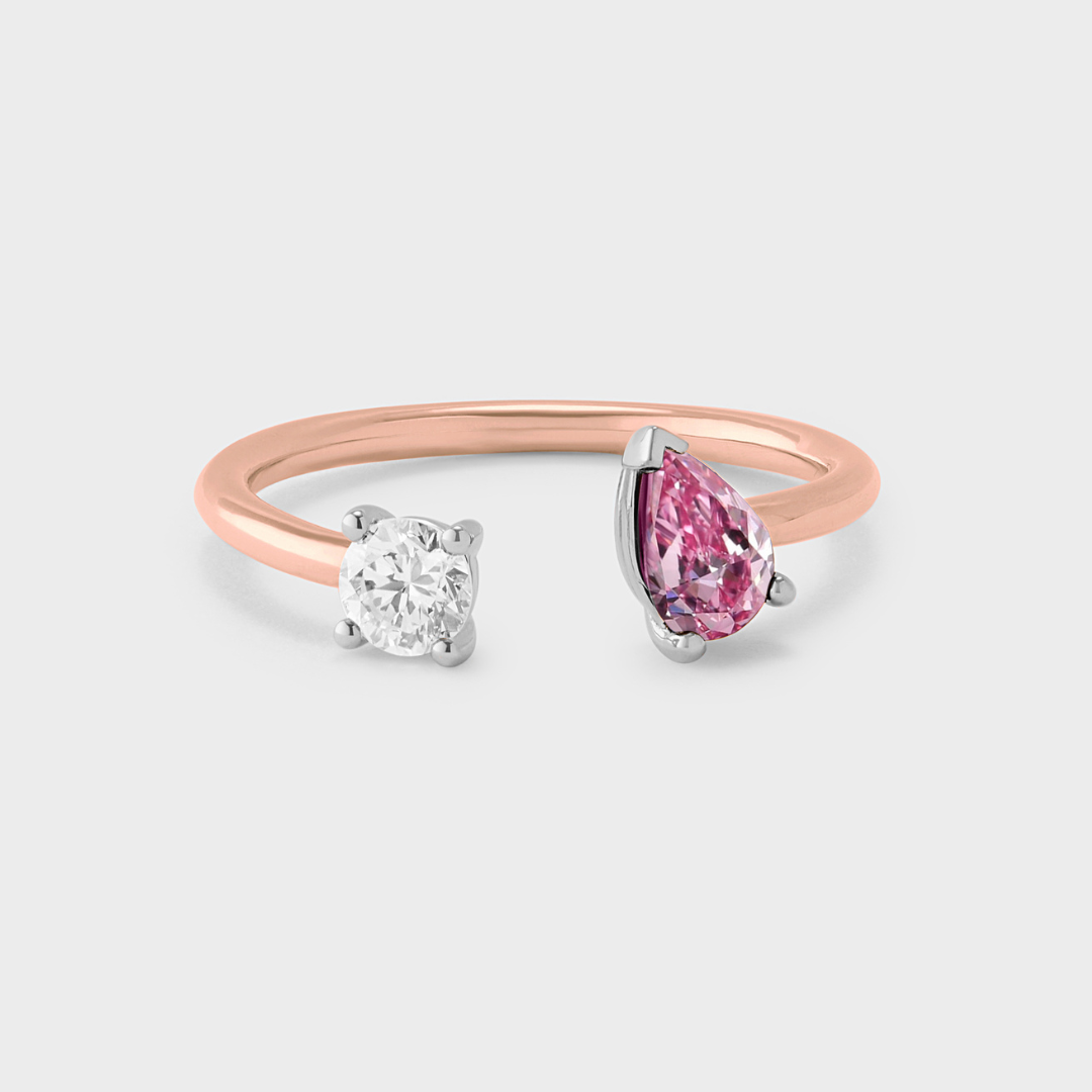 Gemstone Irene Toi et Moi Ring