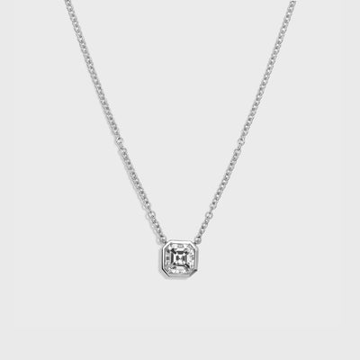 Bezel Set Asscher Cut Pendant