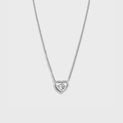 Bezel Set Heart Shape Pendant