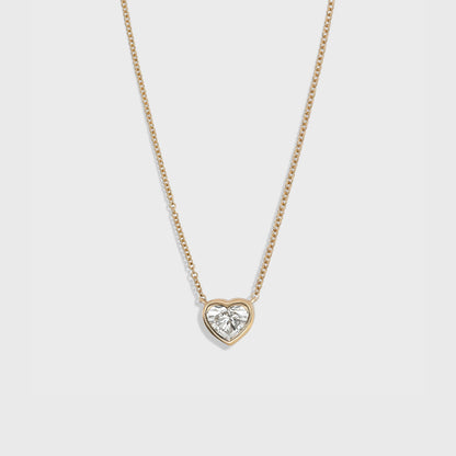 Bezel Set Heart Shape Pendant