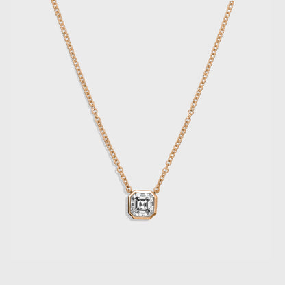 Bezel Set Asscher Cut Pendant