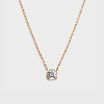 Bezel Set Asscher Cut Pendant