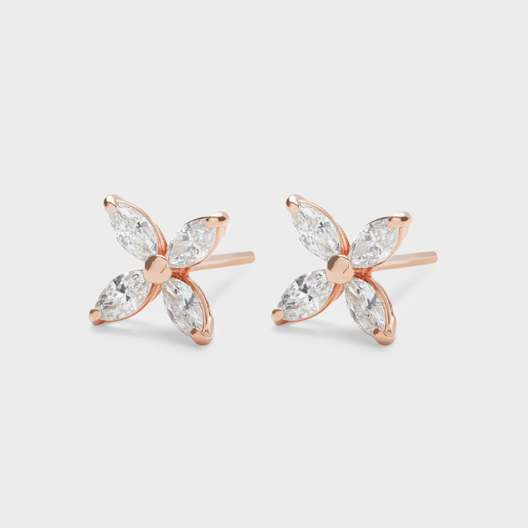 Marquise Diamond Studs