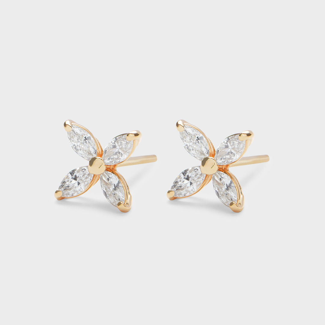 Marquise Diamond Studs
