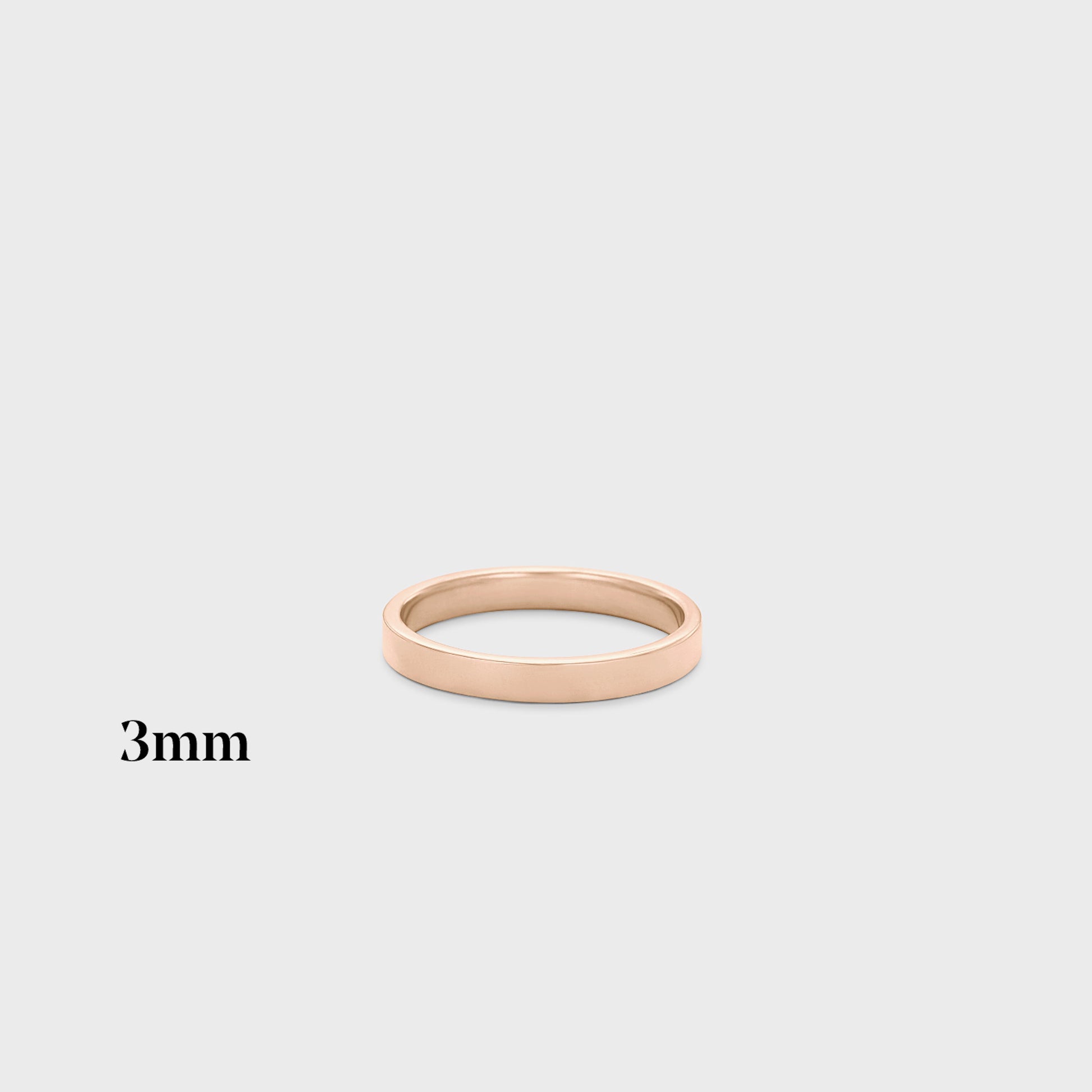 3mm | 14k rose | high polish , 3mm | 14k rose | matte , 3mm | 18k rose | high polish , 3mm | 18k rose | matte
