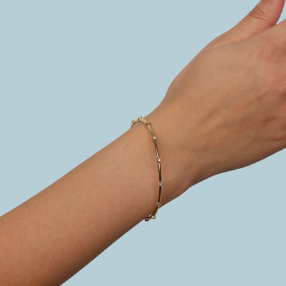 Milgrain Diamond Bangle