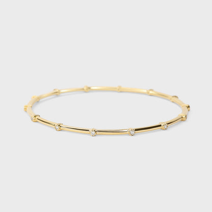 Milgrain Diamond Bangle