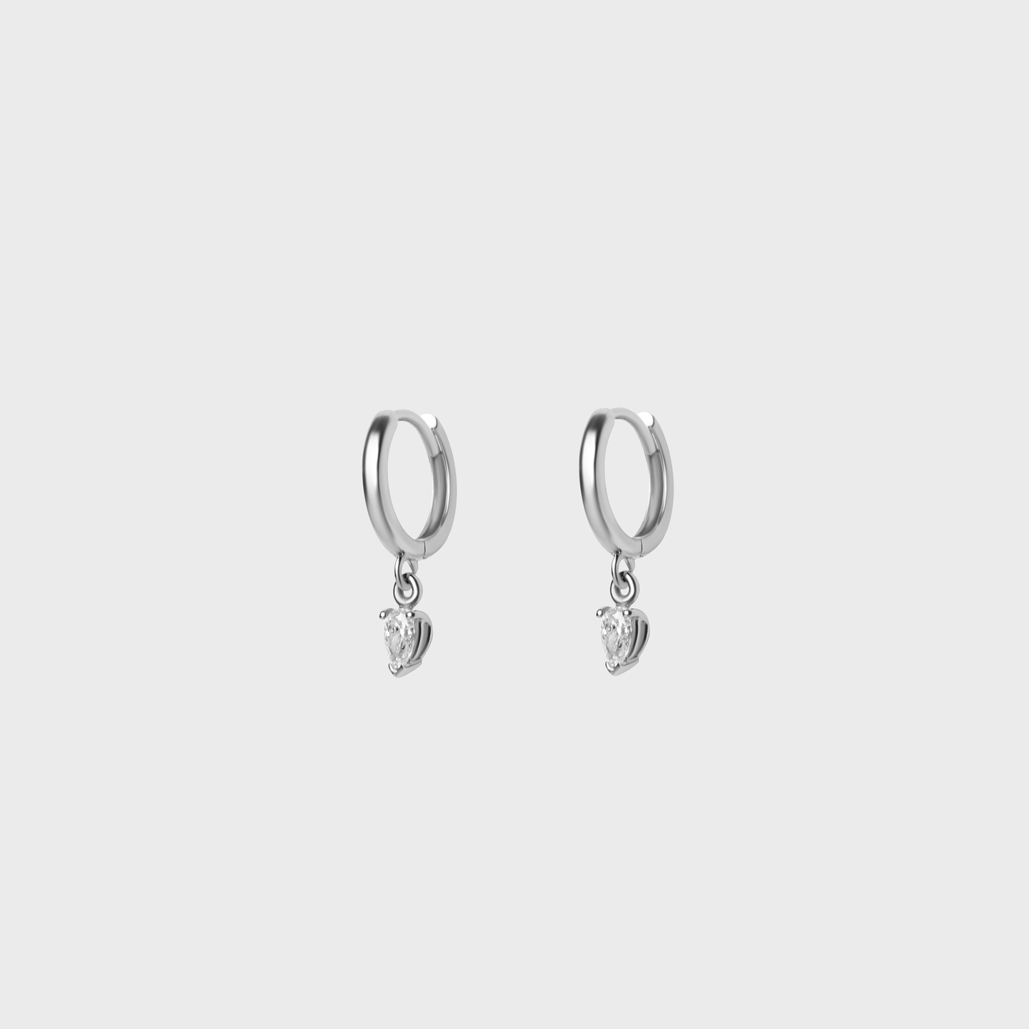 Petite Pear Charm Hoops