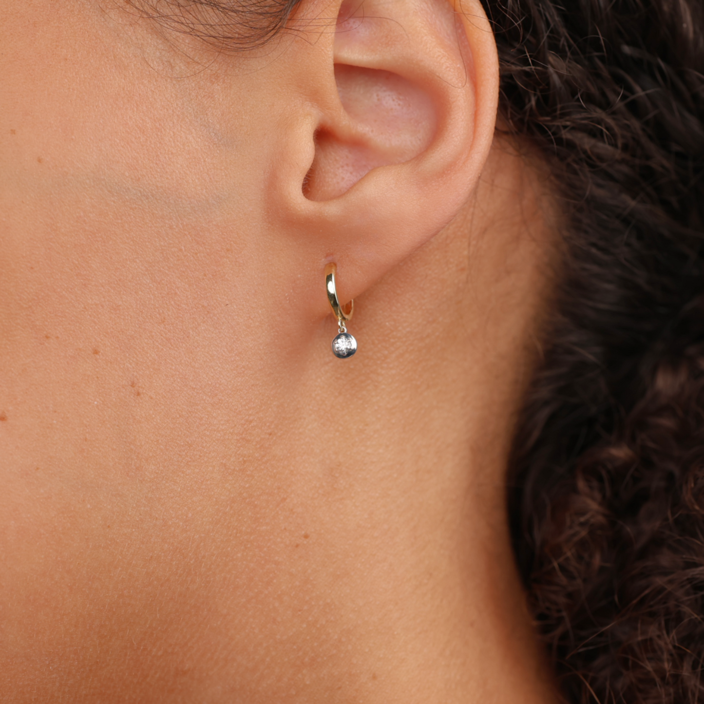 Colette Diamond Charm Hoops