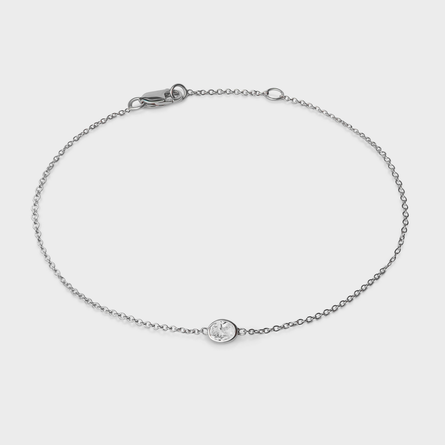 Diamond Bezel Set Oval Bracelet