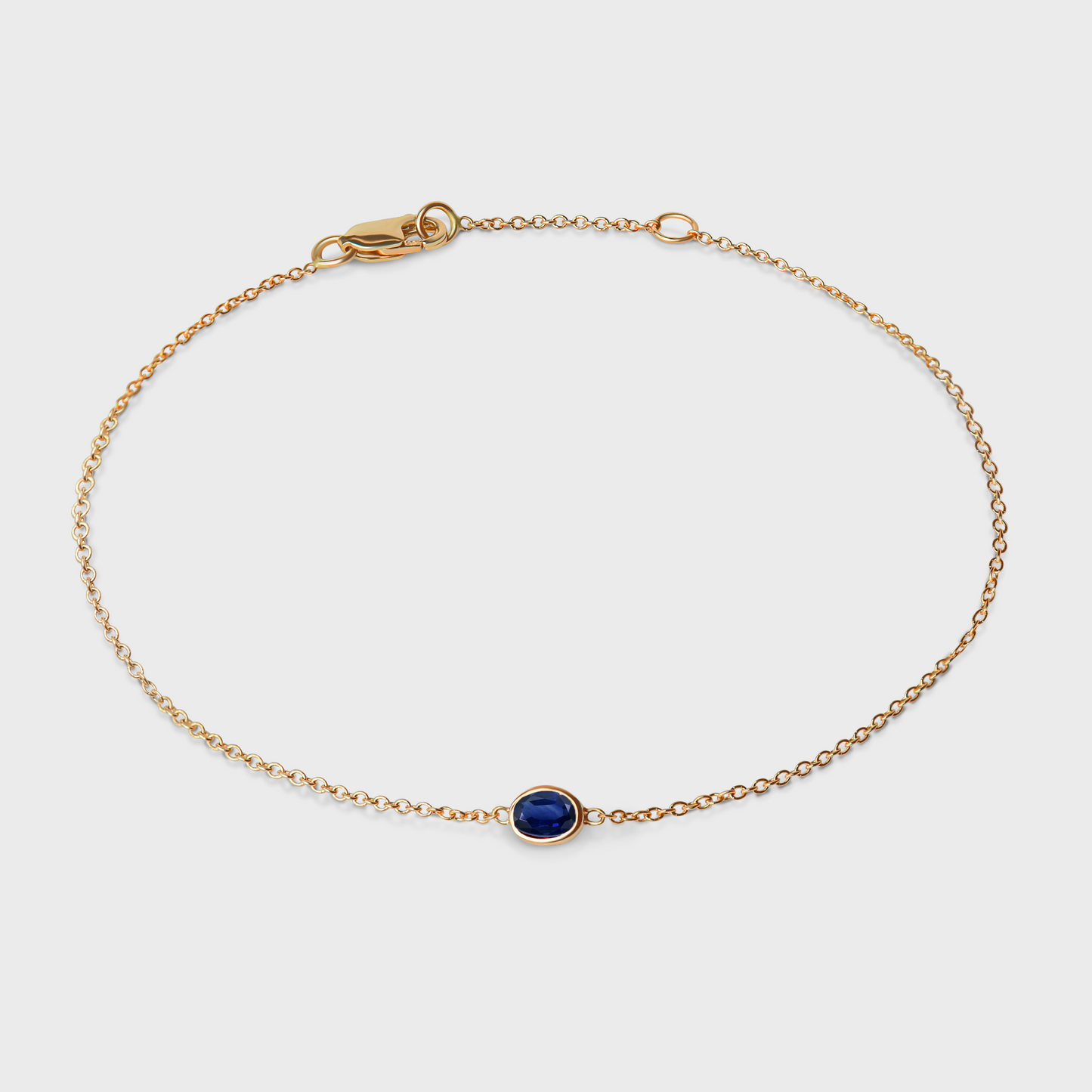 Gemstone Bezel Set Oval Bracelet