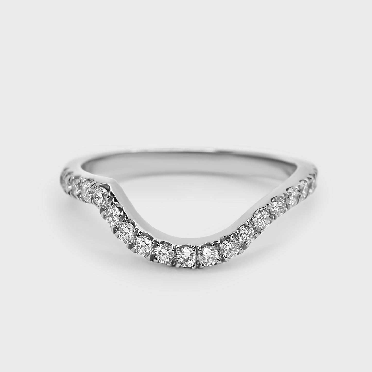 Curved Pave Diamond Band