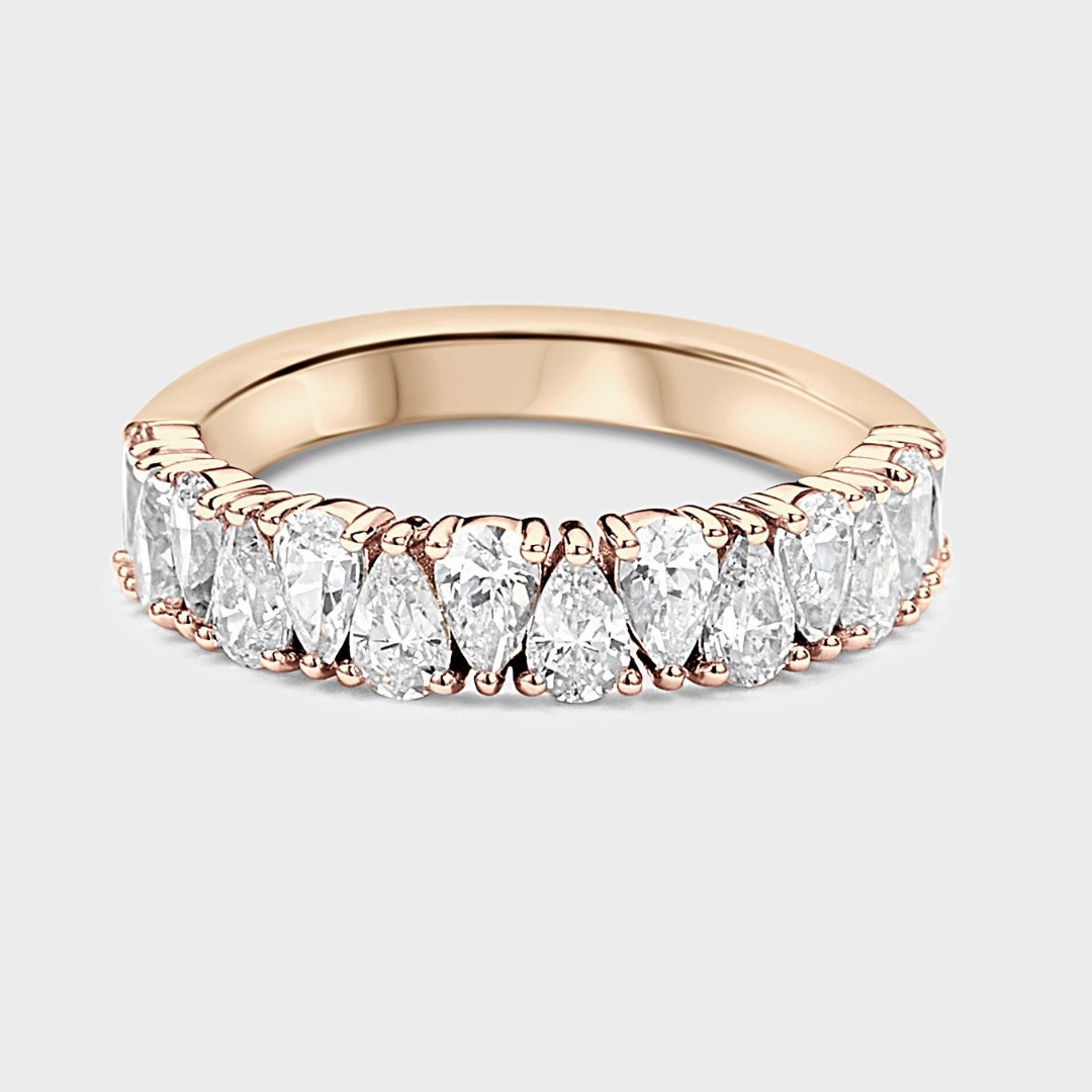 Pear Shape Diamond Band