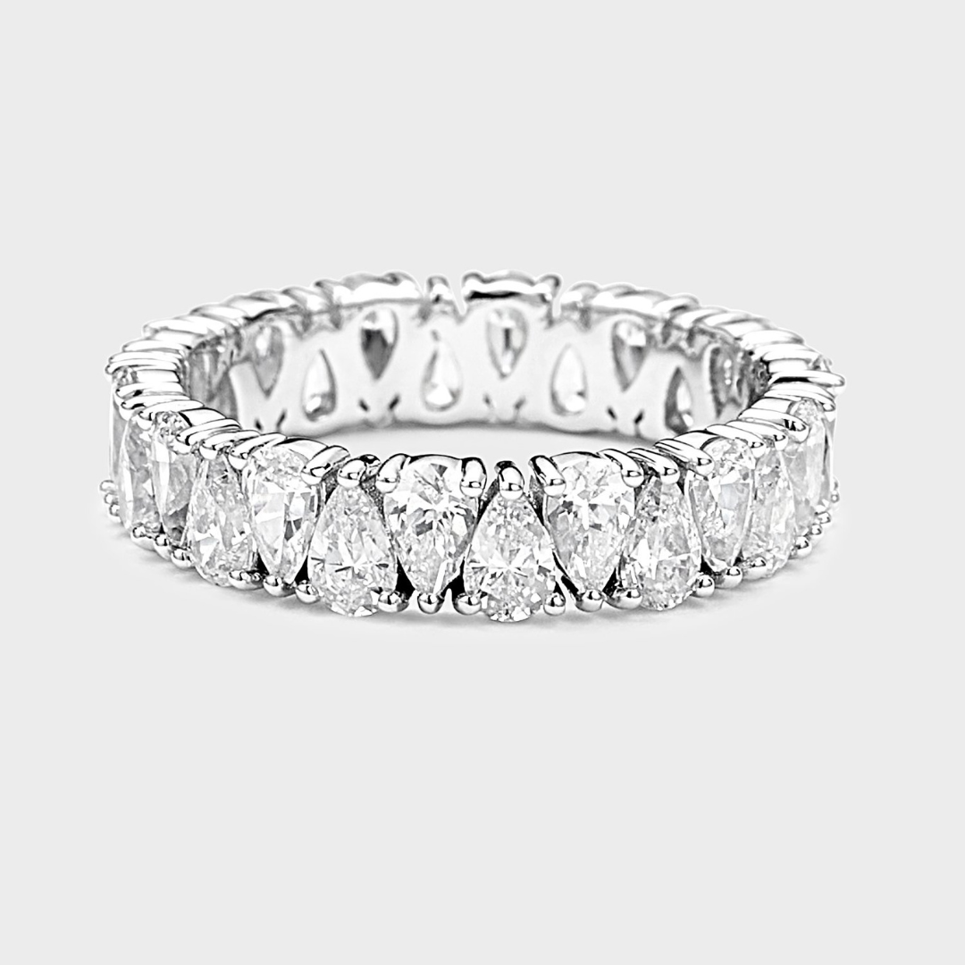 Pear Shape Diamond Band