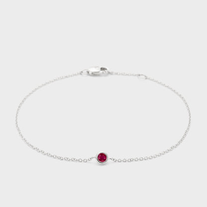 Gemstone Petite Bezel Bracelet