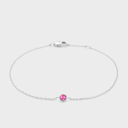 Gemstone Petite Bezel Bracelet