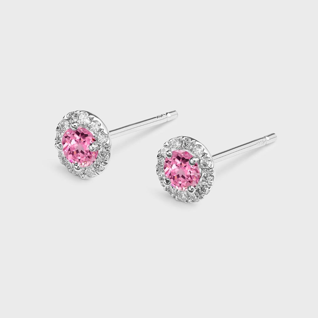 Gemstone Halo Studs