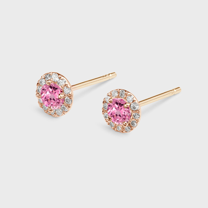 Gemstone Halo Studs