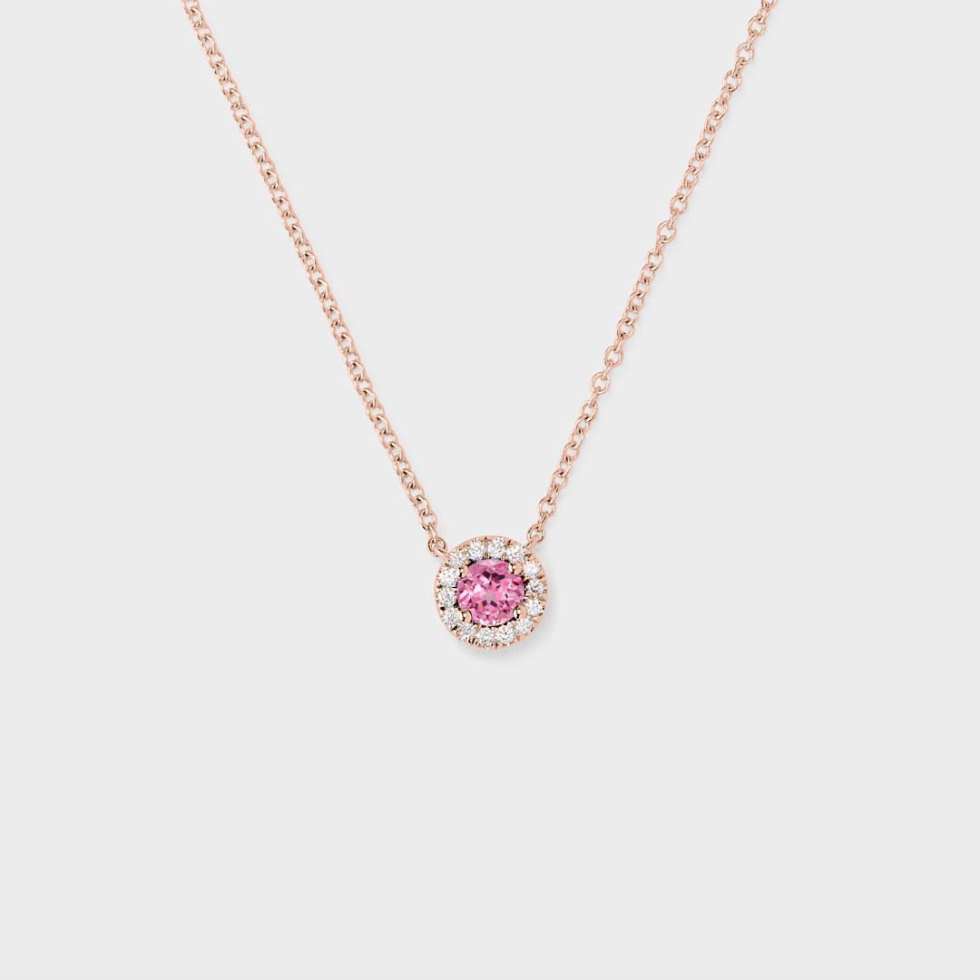 Gemstone Halo Pendant