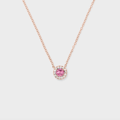 Gemstone Halo Pendant