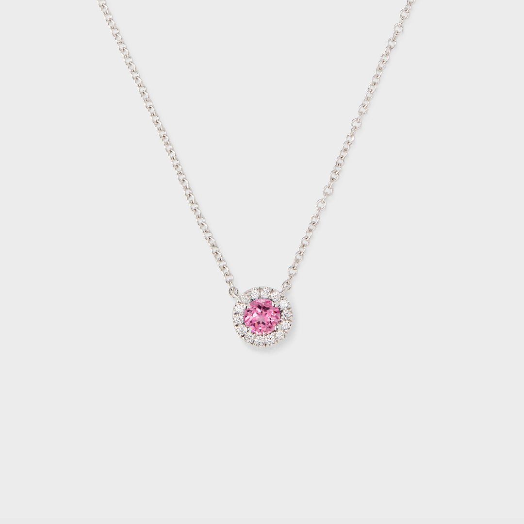 Gemstone Halo Pendant