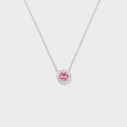 Gemstone Halo Pendant