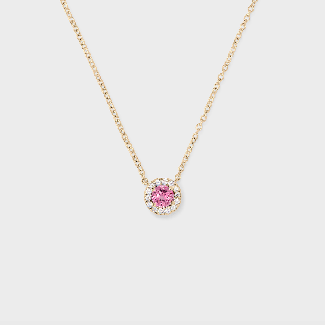 Gemstone Halo Pendant