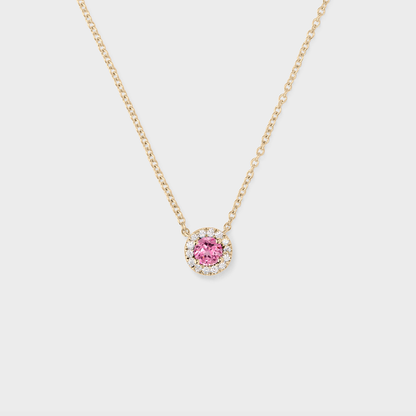 Gemstone Halo Pendant