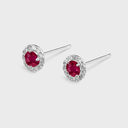 Gemstone Halo Studs