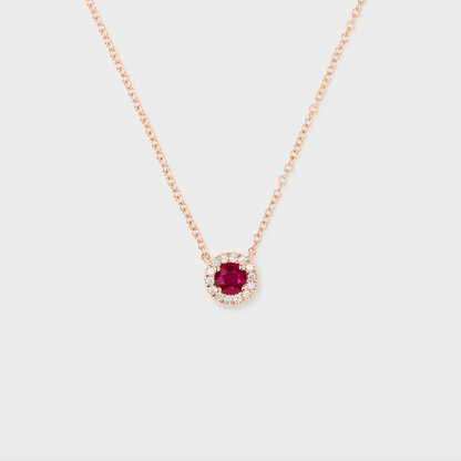 Gemstone Halo Pendant